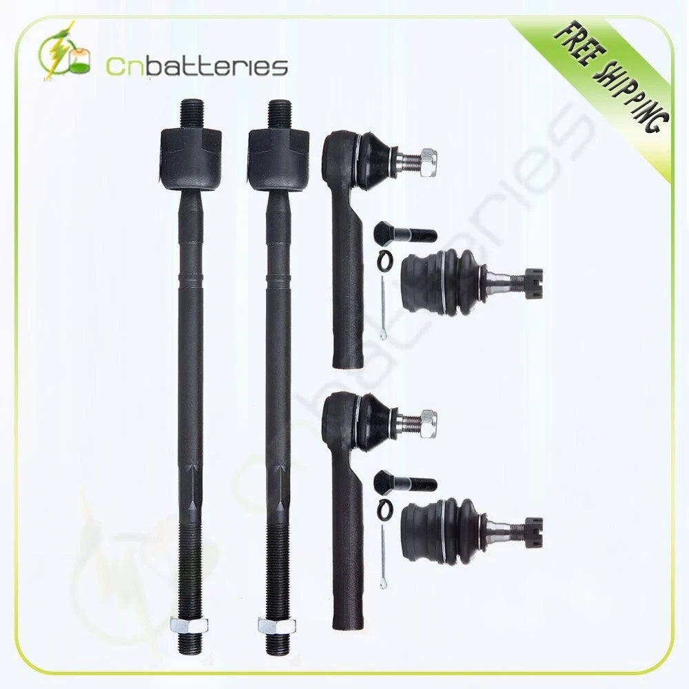 Set of 6 Front Lower Ball Joints Tie Rod Ends for Subaru Outback (2000–2004)