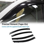 Set of 4 Window Deflectors for Hyundai Elantra (2017) - Black Vent Visors