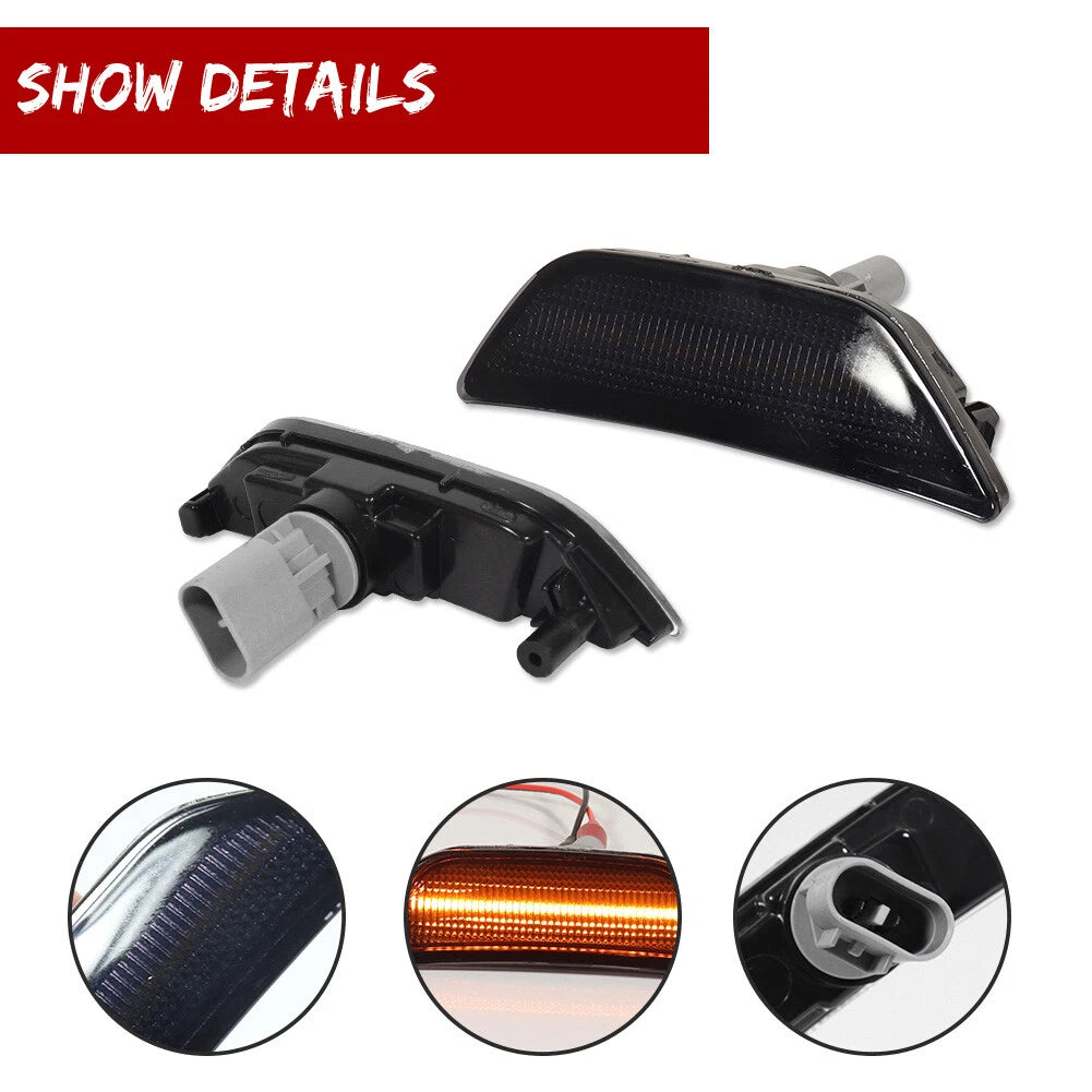 2X Smoked LED Side Marker Lights for Kia K5 (2021–2024)
