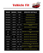 Rear Drilled Rotors and Brake Pads for Dodge Caliber, Mitsubishi Lancer, Jeep Compass