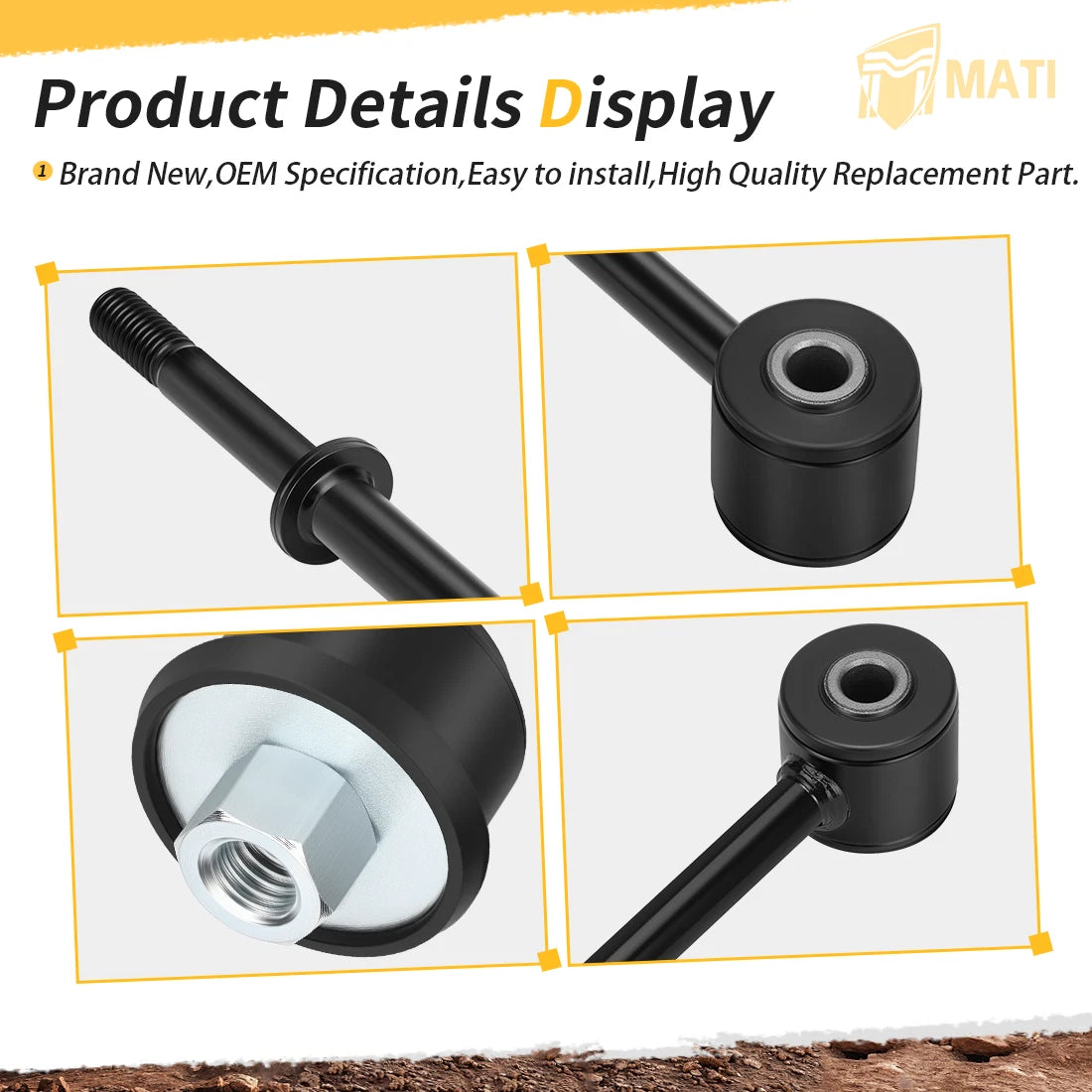 2 Torsion Bar Linkage & Bushing for Polaris Ranger 400 500 800 900 Crew EV (2006–2019) 5135941
