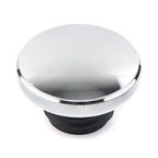 Chrome Vented Gas Cap Fuel Tank Cover for Harley Dyna, Road King, Softail