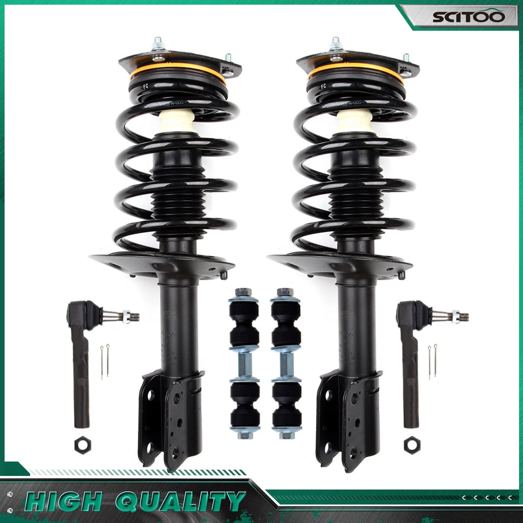 Front Struts & Sway Bar Outer Tie Rods for Pontiac Aztek Buick Rendezvous (2001–2007)