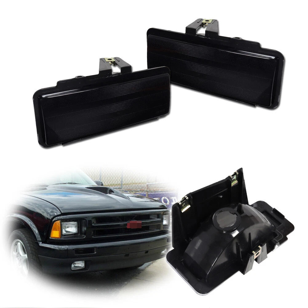 Turn Signal Light Housings for Chevy S10 GMC Sonoma Jimmy Blazer (1994–1997) Smoke