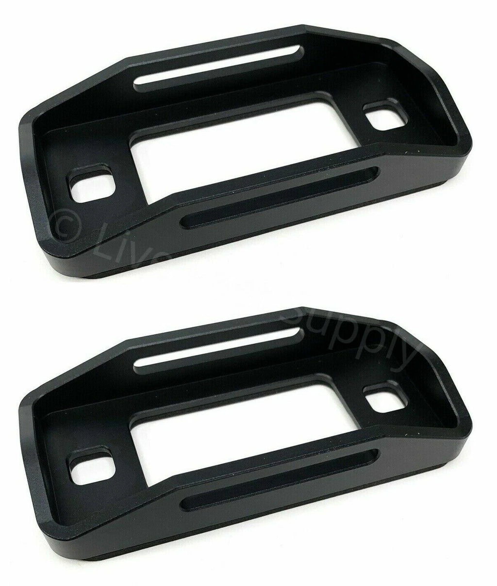 Front Amber LED Side Markers with Black Aluminum Raised Bezels for Bronco (1970–1977)