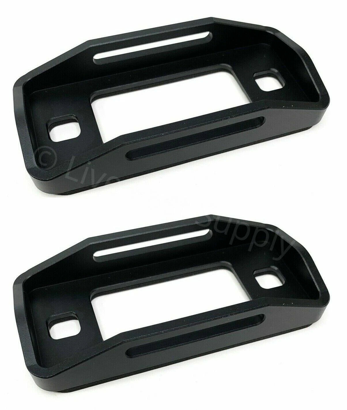 Front Amber LED Side Markers with Black Aluminum Raised Bezels for Bronco (1970–1977)