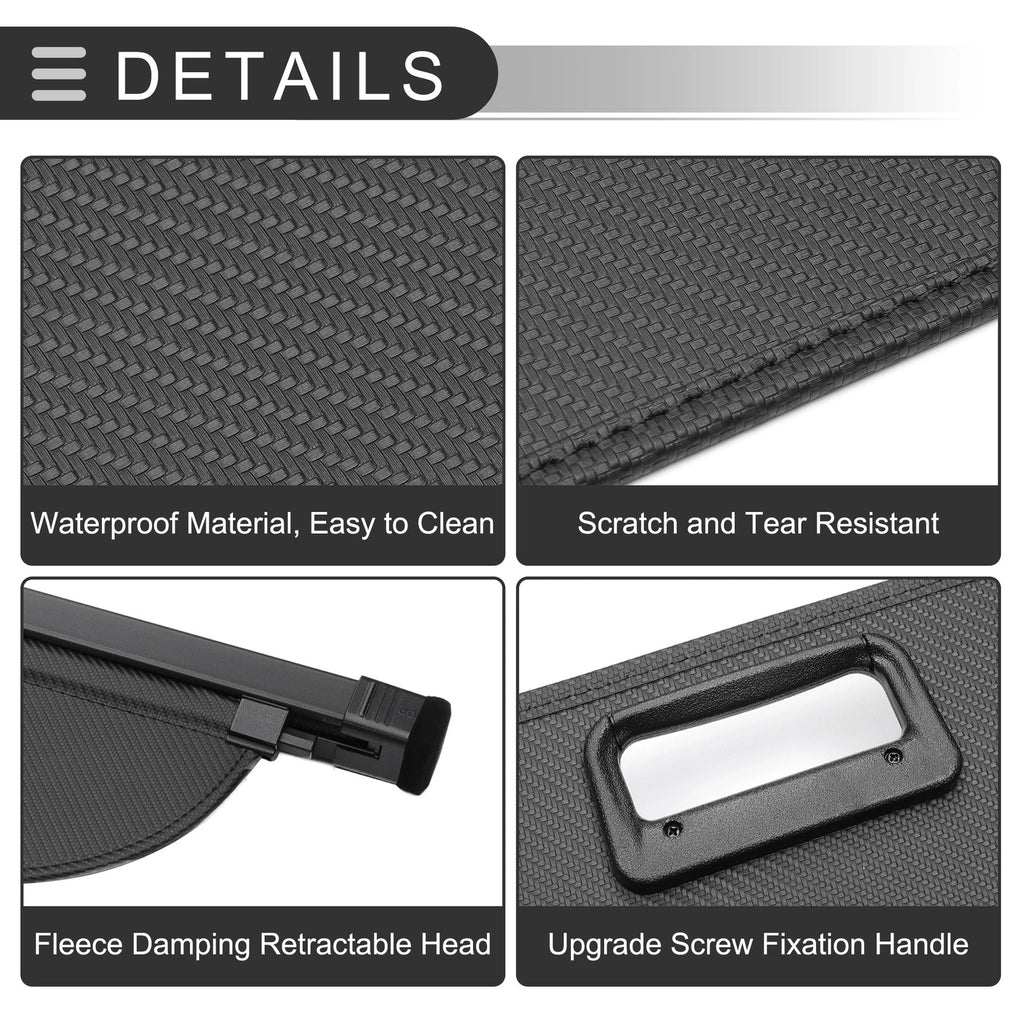 Retractable Cargo Cover for Subaru Crosstrek (2024) - Black Carbon Fiber
