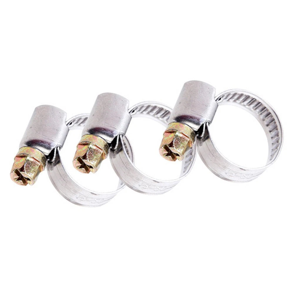 10X Fuel Hose Pipe Clamps for Universal Applications (16-27mm)