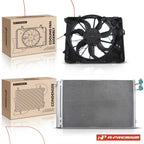 AC condenser and cooling fan assembly kit for BMW 128i 323i 325i 328i (2008–2013)