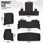 Set of 4 TPE Rubber Floor Mats Liners for Ford Expedition (2018–2024)