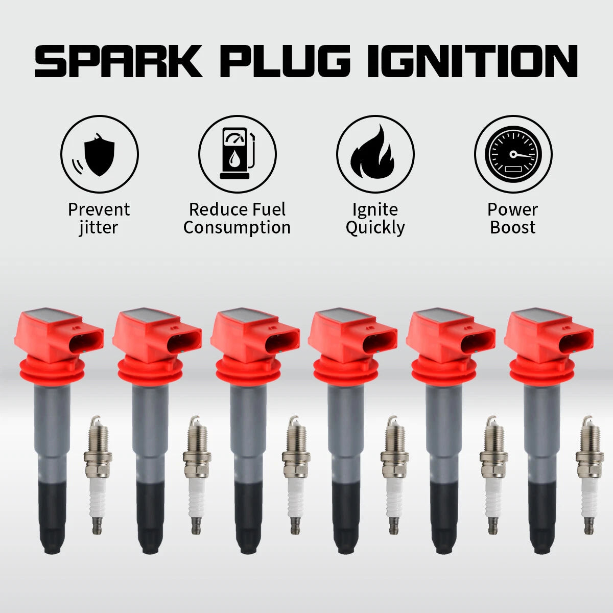 6X Spark Plug + Ignition Coil for Porsche Cayenne (2008–2014) Panamera (2010–2016) V8 UF660
