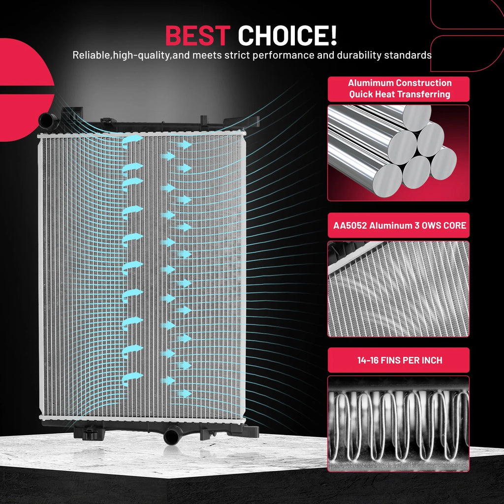 Aluminum Radiator for BMW 528i 1999-2000, 740i 740iL 1999-2001