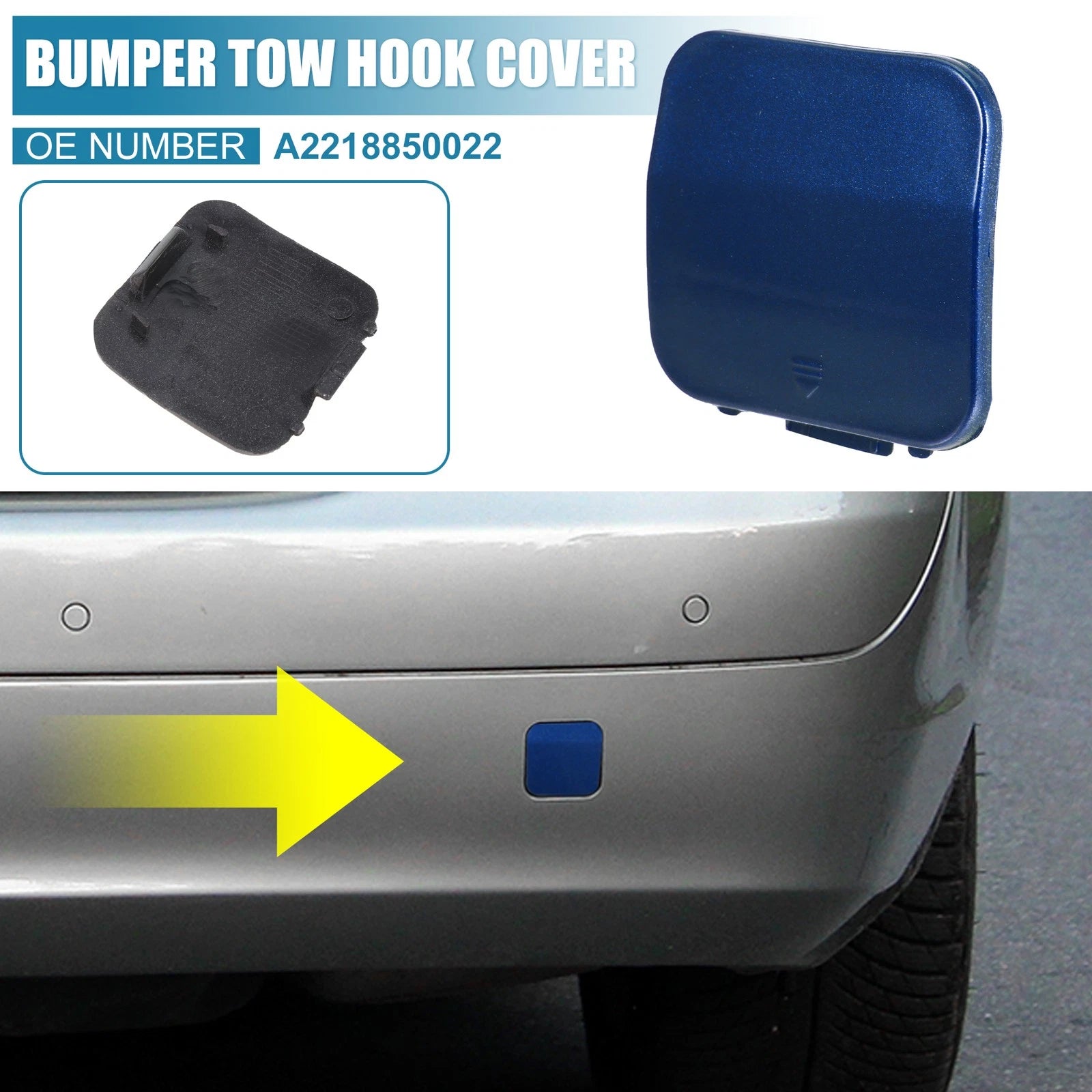 A2218850022 Rear Bumper Tow Hook Cover for Mercedes-Benz S-Class (2010–2013)