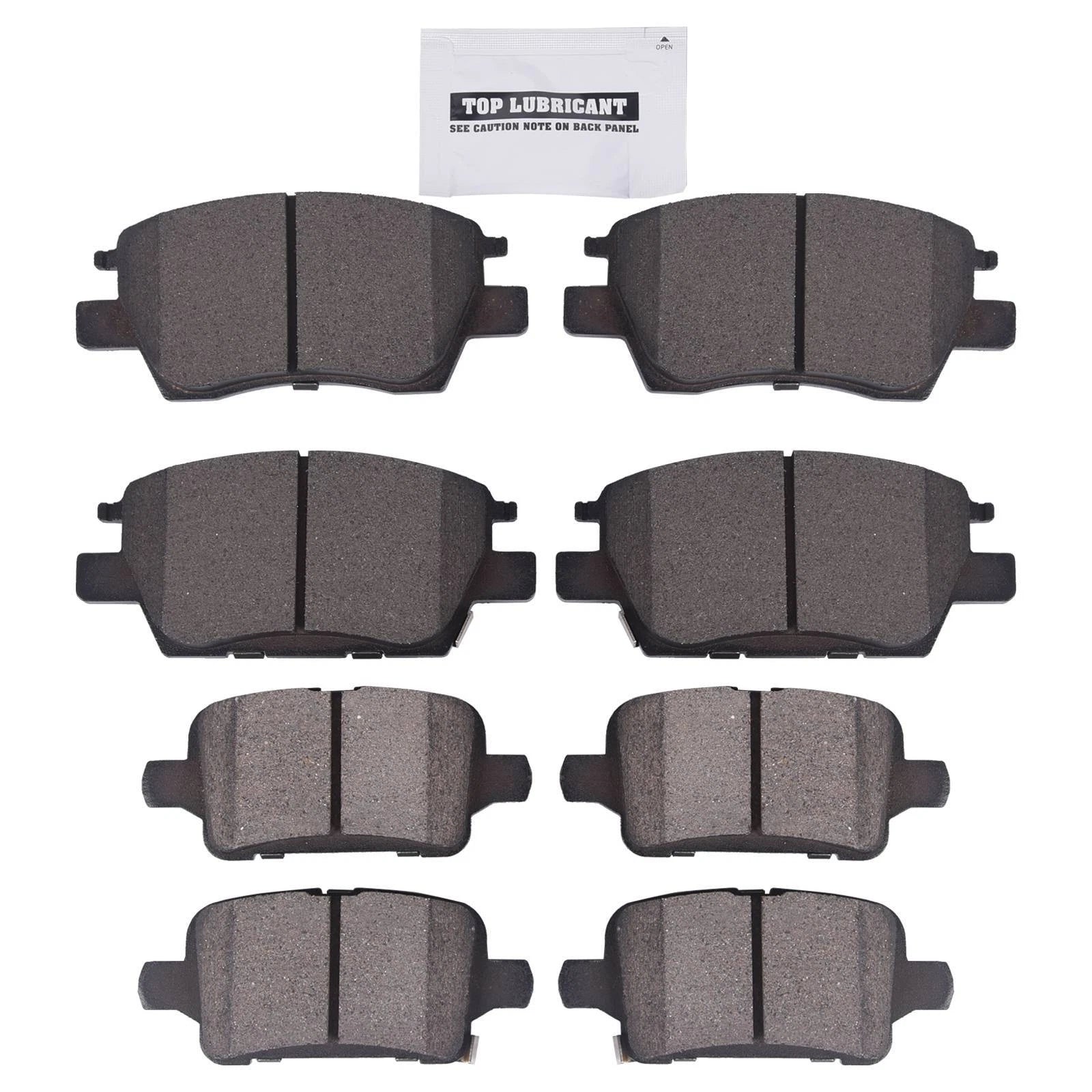 Set of 8 Ceramic Brake Pads for Chevrolet Cruze Volt Bolt EV EUV (2011–2023)
