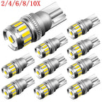 2X T10 LED Interior Light Bulb for License Map Side Marker (6000K)