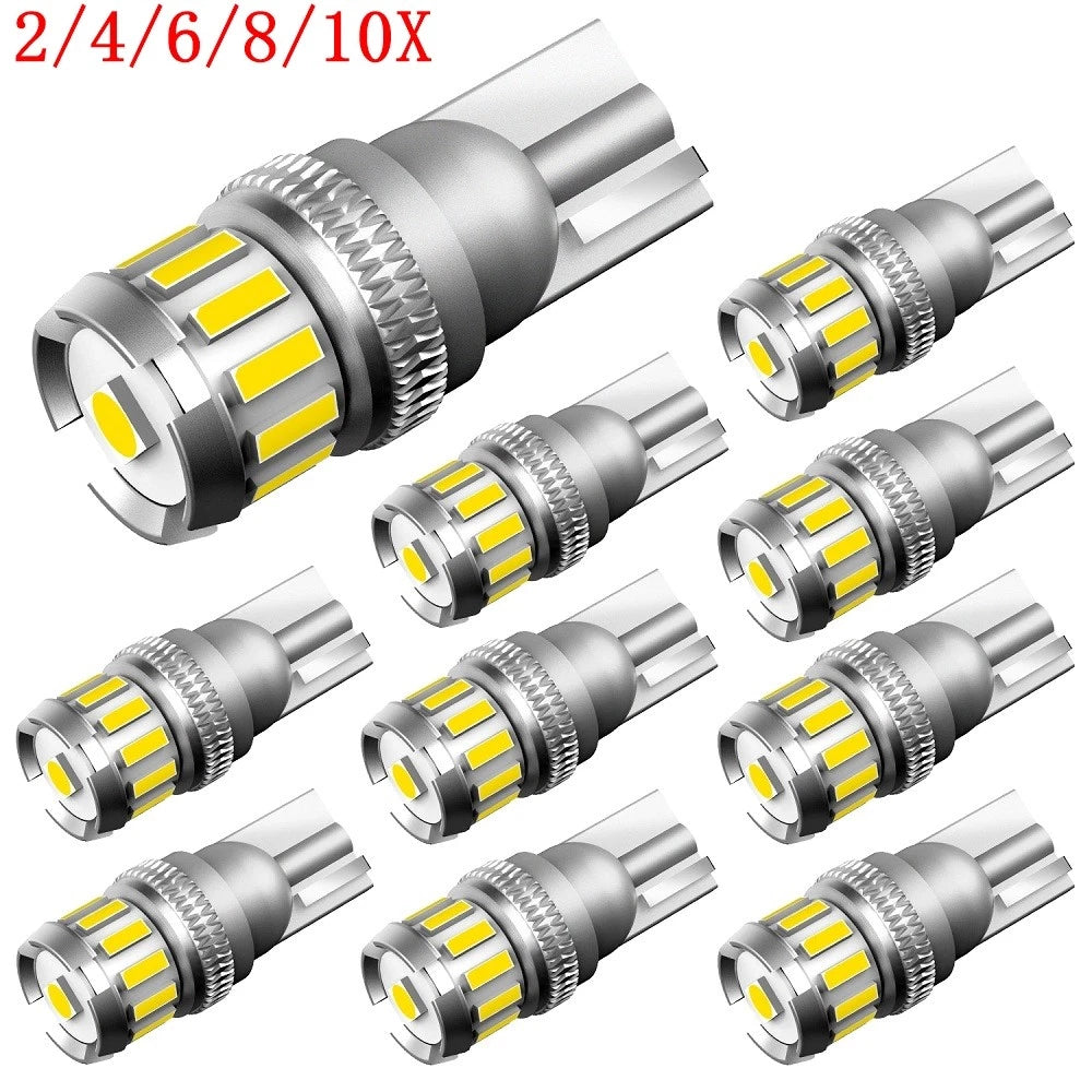 2X T10 LED Interior Light Bulb for License Map Side Marker (6000K)