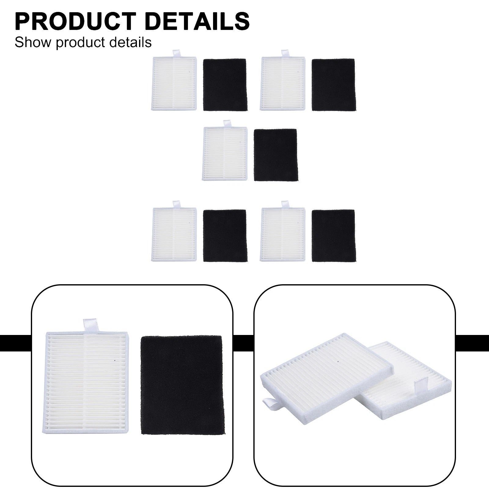 Pack of 5 Filters for Clean L50 SES L60 Vacuum