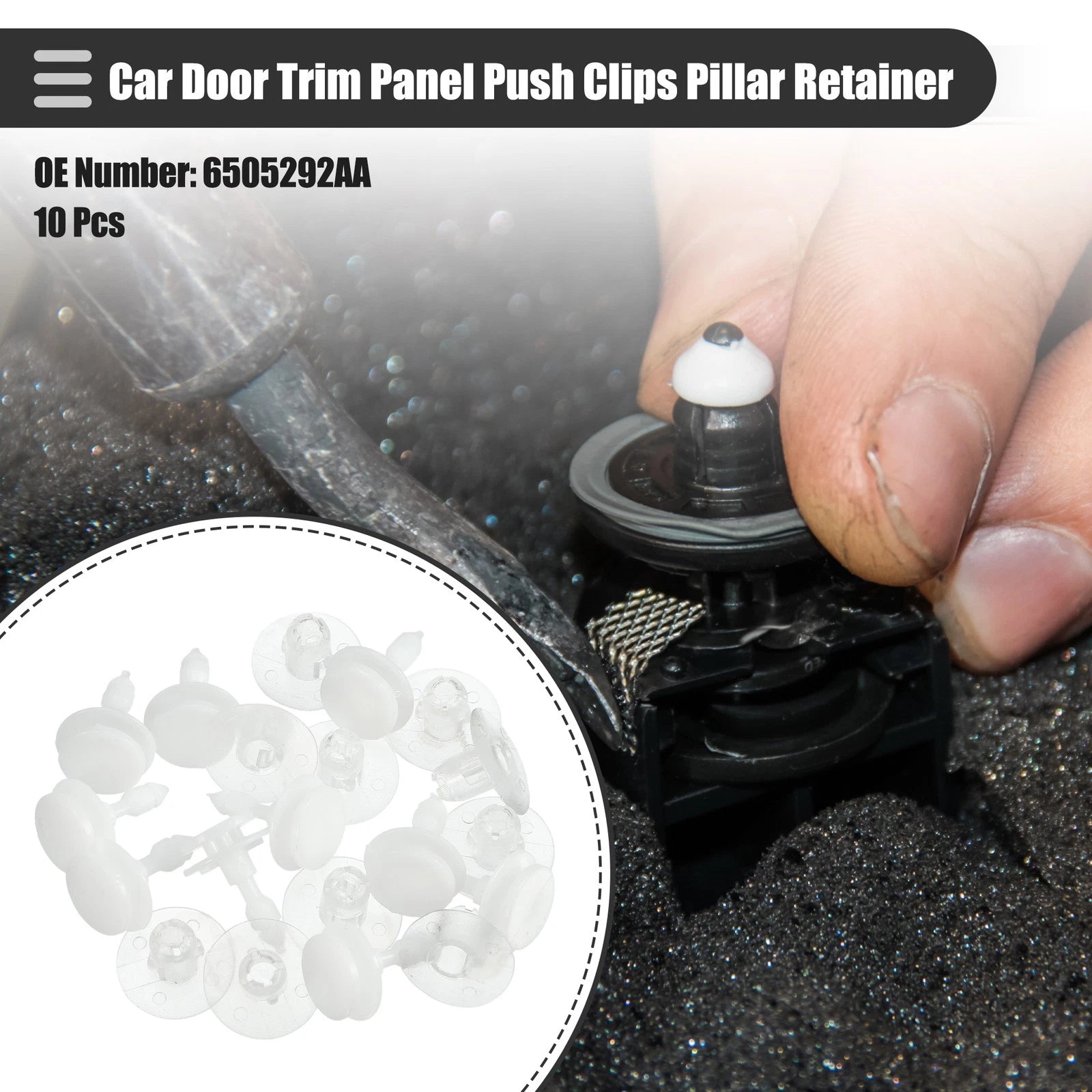 10 Pcs Door Trim Panel Push Clips for Dodge (No. 6505292AA)