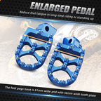 Billet Wide Foot Pegs for Yamaha YZ65 (2018–2023), YZ85 (2002–2023) - Blue