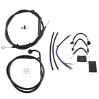 16" Black Stainless Cable Brake Line Kit for Harley Softail (2016–2017)