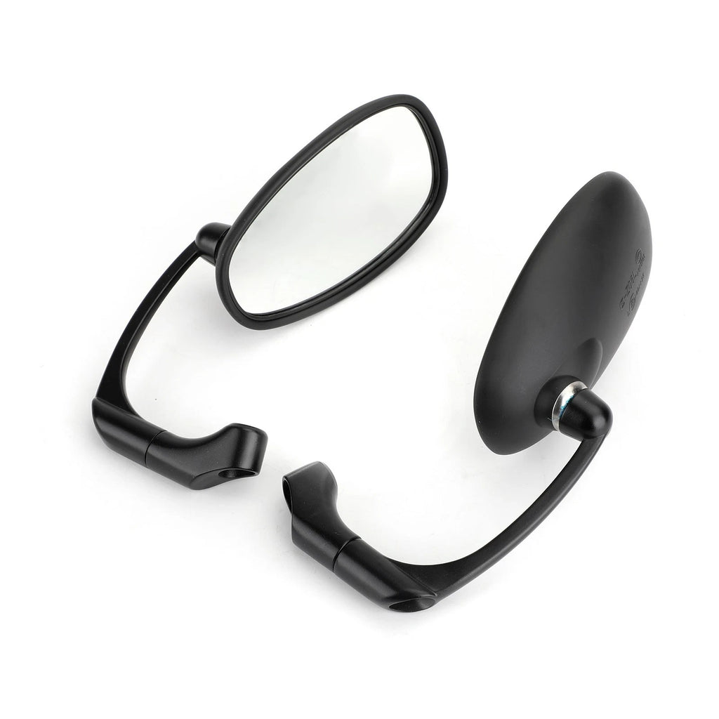 Pair of M8 M10 Retro L-Bar Rearview Mirrors for Cafe Racer Bobber