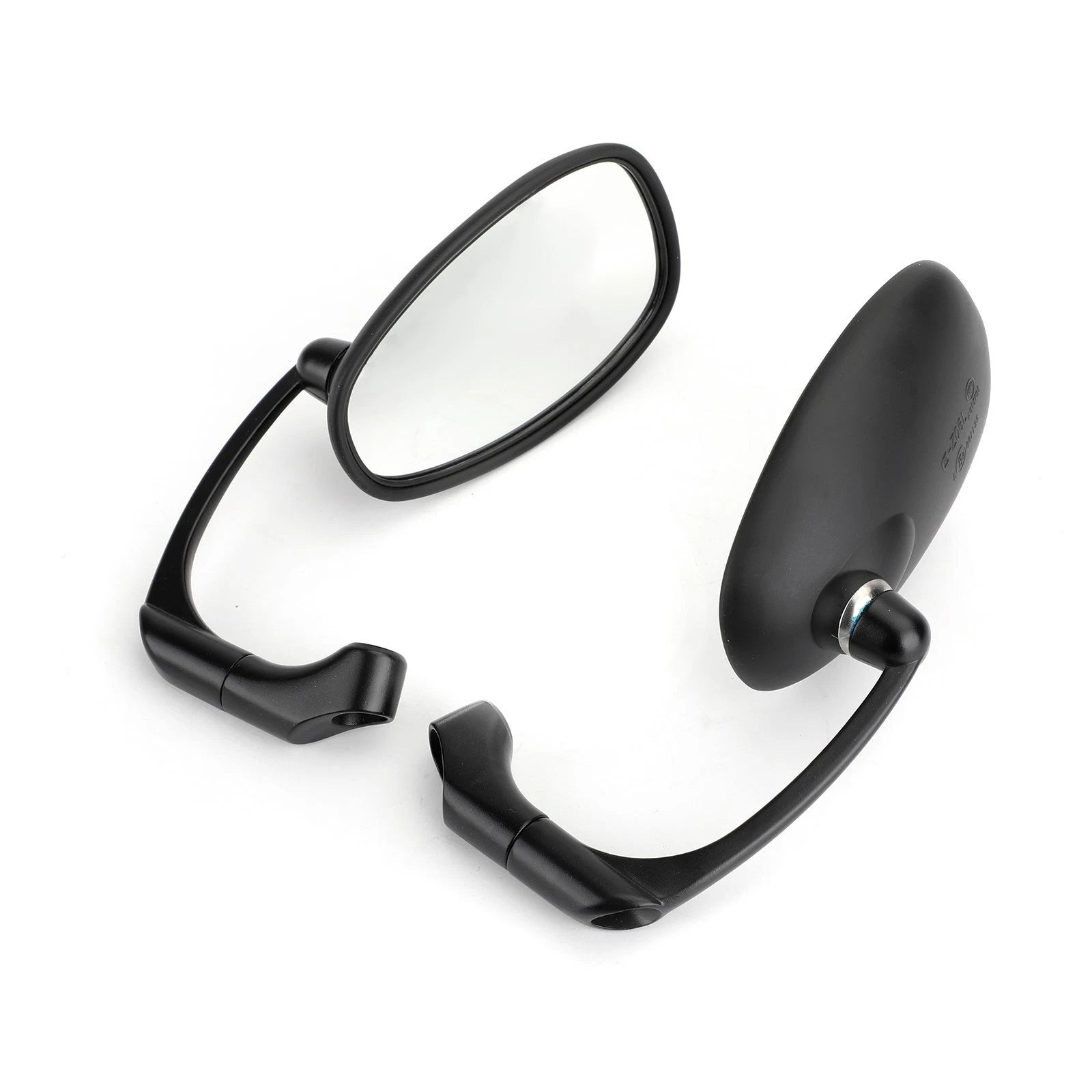 Pair of M8 M10 Retro L-Bar Rearview Mirrors for Cafe Racer Bobber