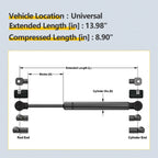 Lift Support Shock Strut Gas Spring for Universal Applications (14", 24Lbs)