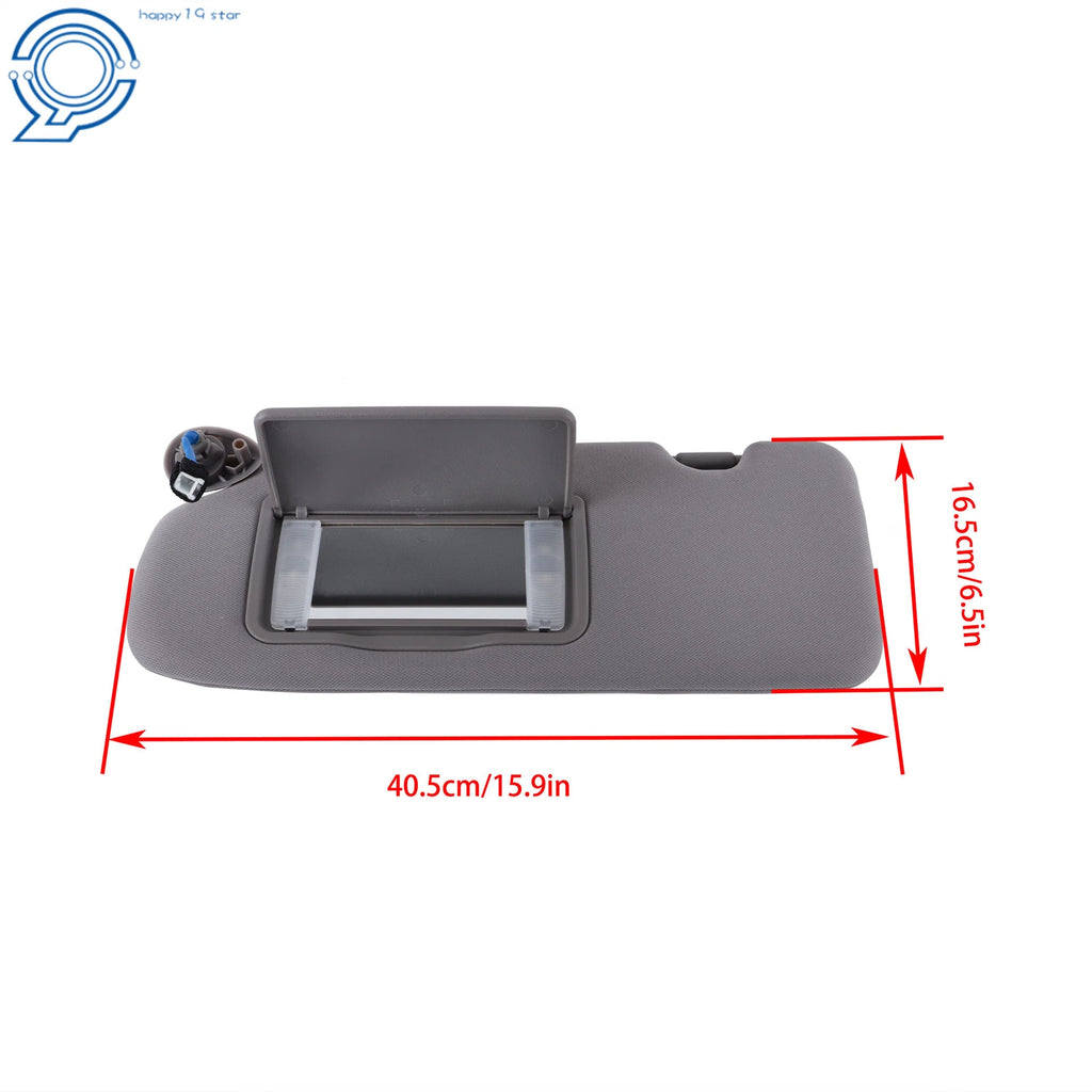 Left Driver Sun Visor for Honda CR-V (2017-2022) with Mirror Light Gray