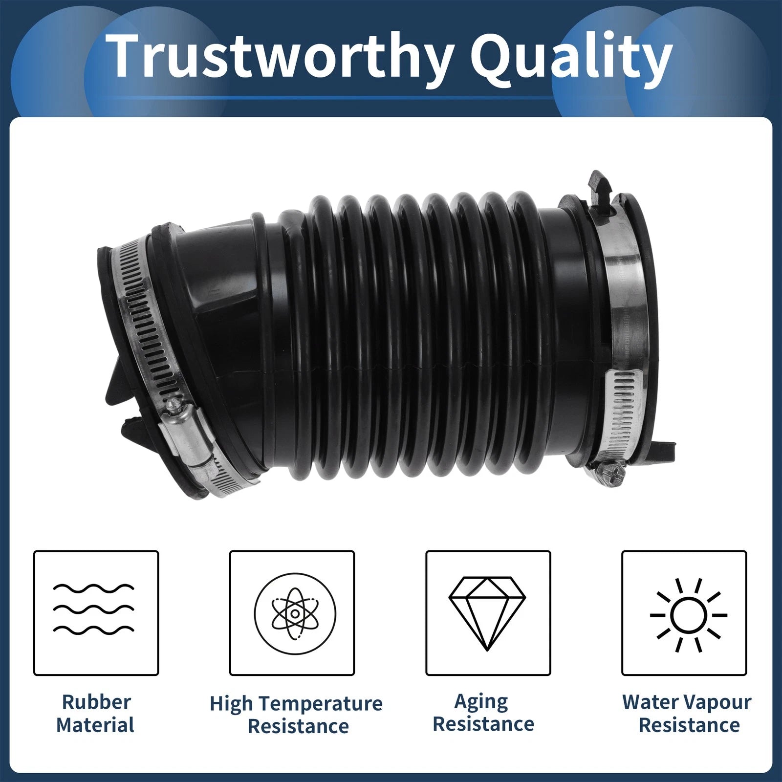 Engine Air Intake Hose for Chevrolet Cobalt L4 2.4L (2005–2010) No.696-737 Rubber Clamp