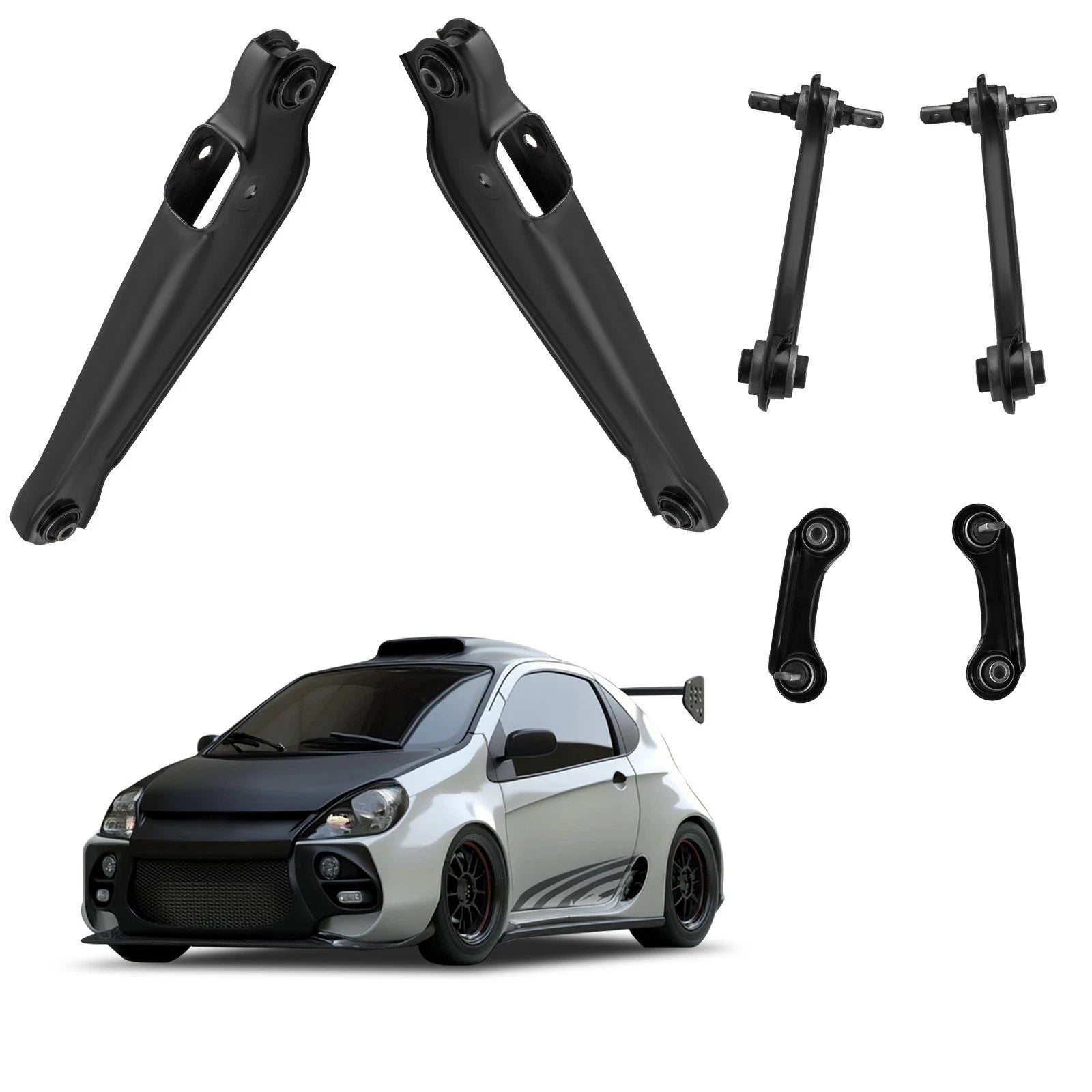 Set of 4 Rear Control Arms & Assist Link Kit for Mitsubishi Mirage (1993–2002)