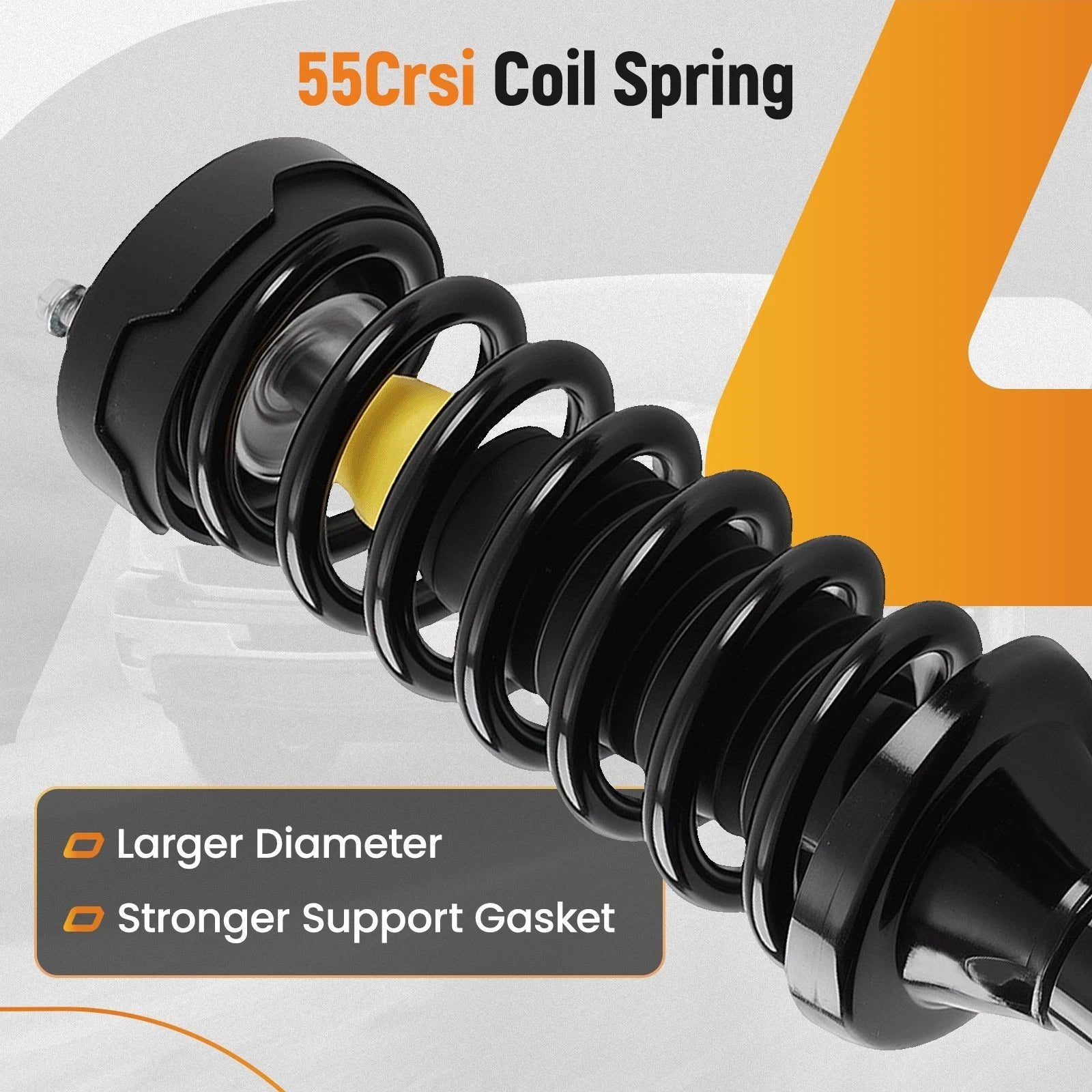 Pair Front Complete Struts w/ Coil Spring for Land Rover LR4 (2010–2016) 1345961