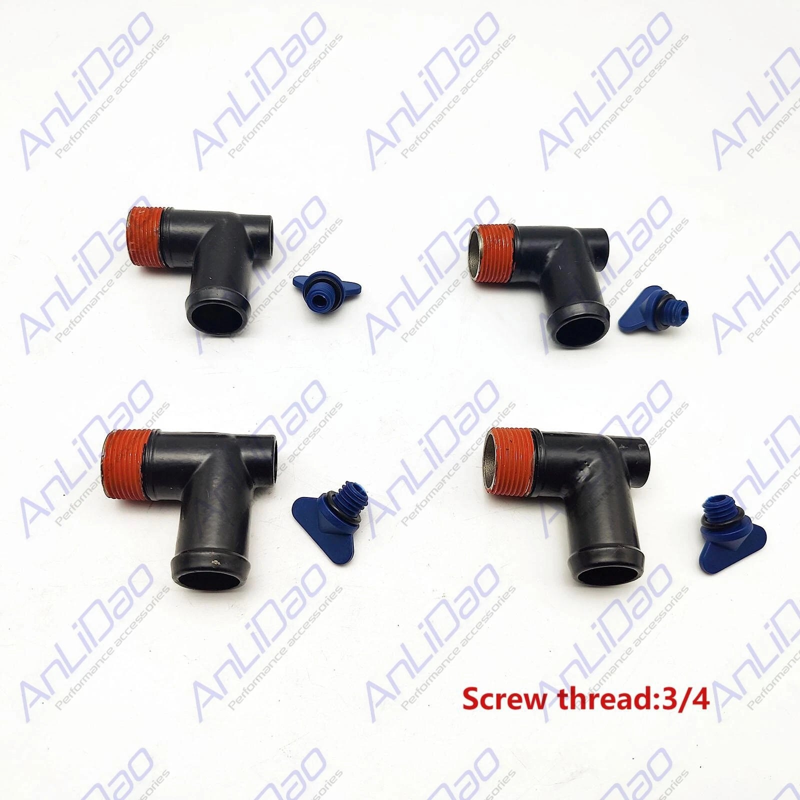 4Pcs Stainless Manifold Drain Elbow Kit for Mercruiser (22-862210A01)