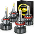 Set of 4 AUXITO 9005 H11 LED Headlight Bulbs for Vehicles