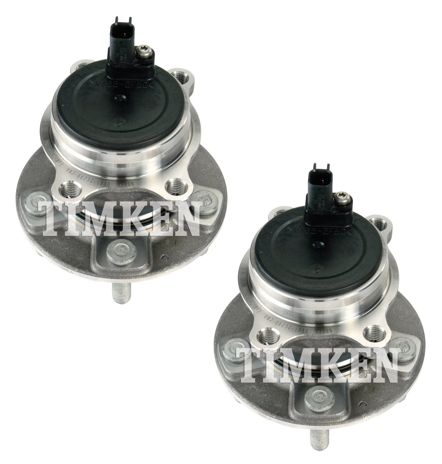 Set of 2 Rear Timken Wheel Bearing and Hub Kit for Ford Focus (2012–2017)