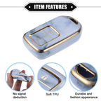 3X TPU Key Fob Cover Case for Honda CR-V, Civic (2014–2016) - Blue