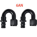 2PCS 6AN 180° Push-On Lock Hose Fitting Adapter for Oil Fuel Air (AN6) (2010–2011)