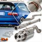 Catback Exhaust System for Honda Civic Si/DX 3-Dr HB (1992–1995) - 4" Tip