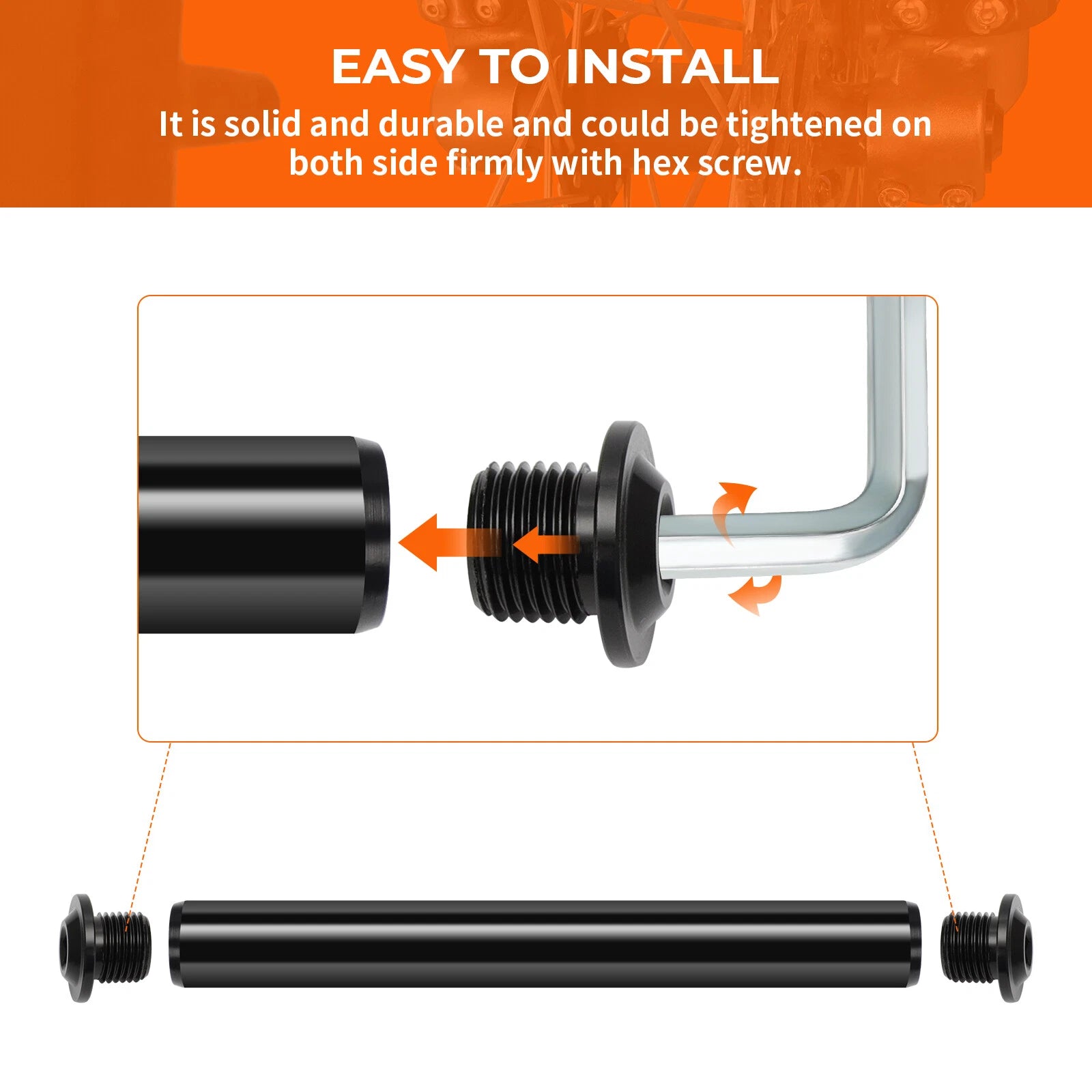 Front Wheel Axle & Bolts for Sur Ron Light Bee (2018–2023)