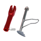 Adjustable Non-Slip Kickstand for Motorcycle Foot Side Stand - Red