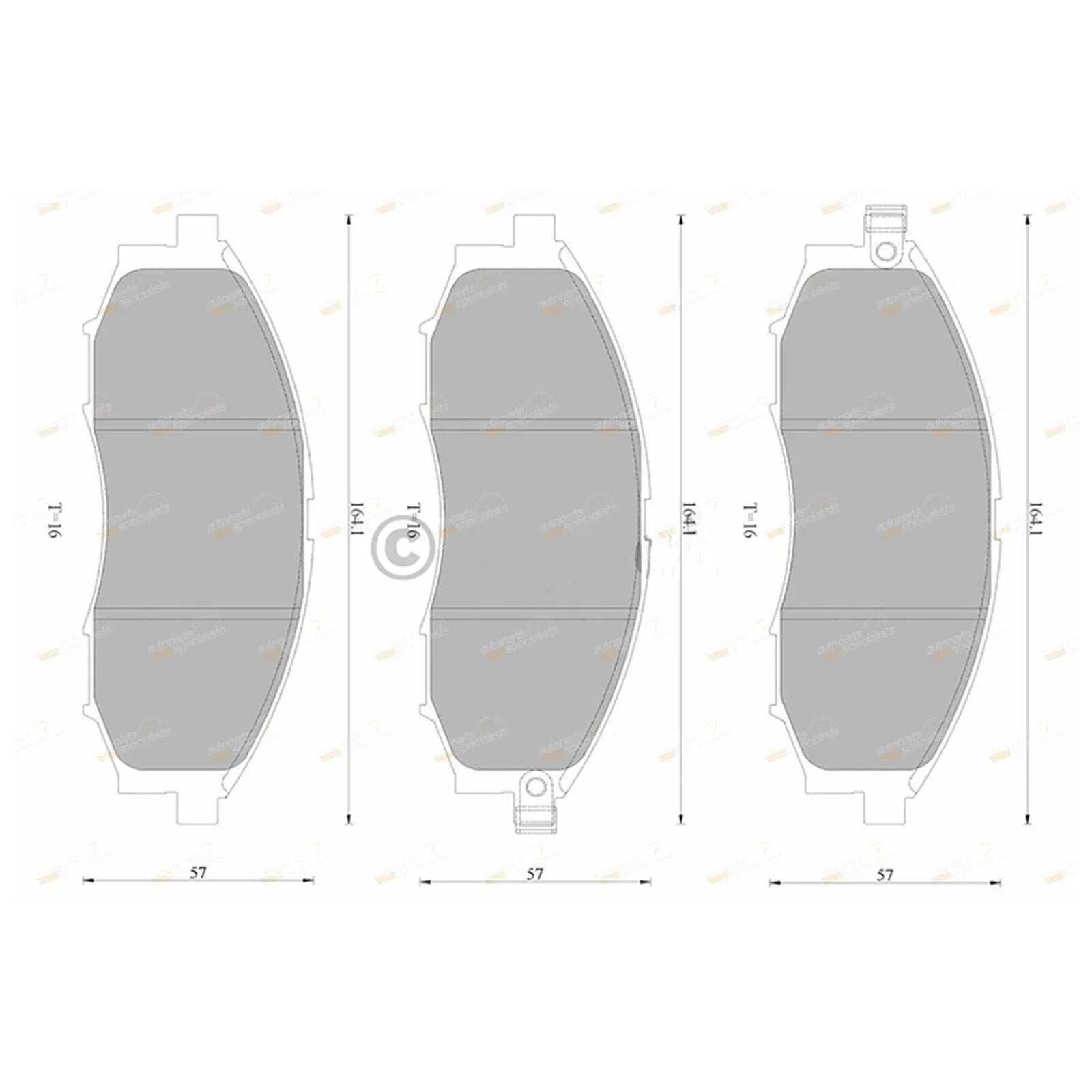Front Disc Brake Pads Set for Nissan Navara D22 4x4 Ute (1997-2016)
