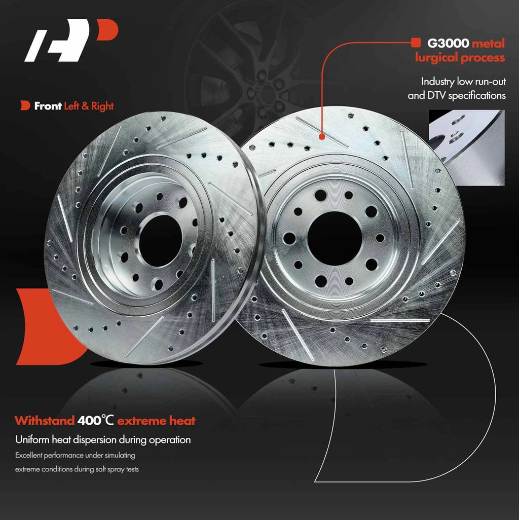 Front Side Drilled Brake Rotor for Ford Taurus Mercury Sable (2008-2009)