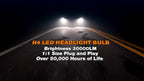 Set of 4 H4 H11 H7 9005 9006 LED Headlight Bulbs for High Low Beam (30000LM 6500K)