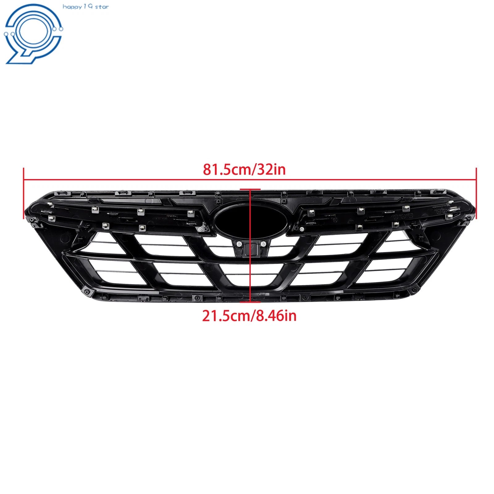 Front Bumper Grille for Subaru Crosstrek (2021–2023) Black Chrome Trim