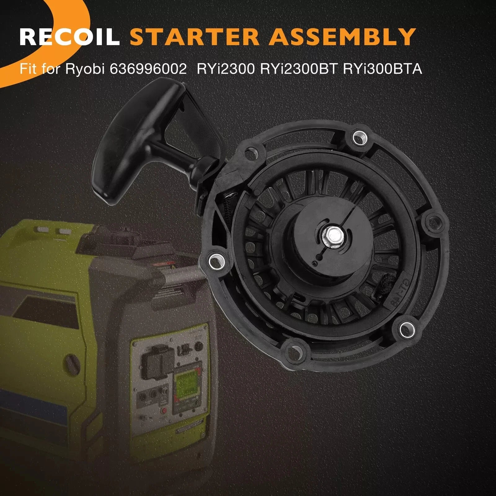 Recoil Pull Starter Assembly for Champion Inverter Generator RYi2300 (2017-2023)