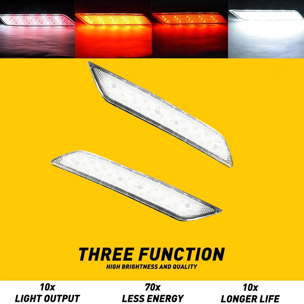 Rear LED Bumper Brake Reflector Light for Honda Civic Sedan (2013–2015)