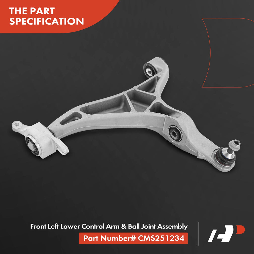 Front Left Lower Control Arm with Ball Joint for Jeep Grand Cherokee (1999–2021)