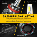 AUXITO HB11 LED Headlight Bulbs for Hi/Lo Beam (6500K Bright White)
