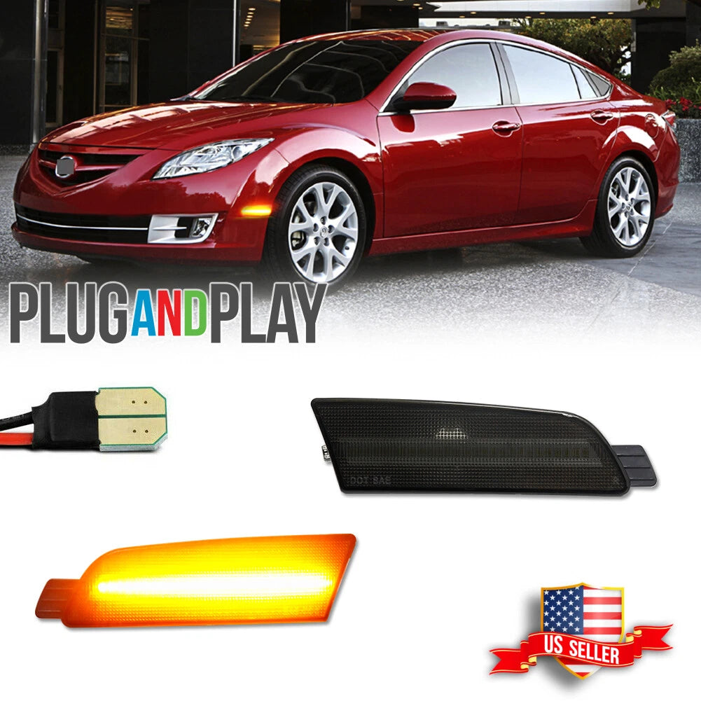 Smoked Amber LED Side Marker Lights for Mazda 6 (2009–2013)