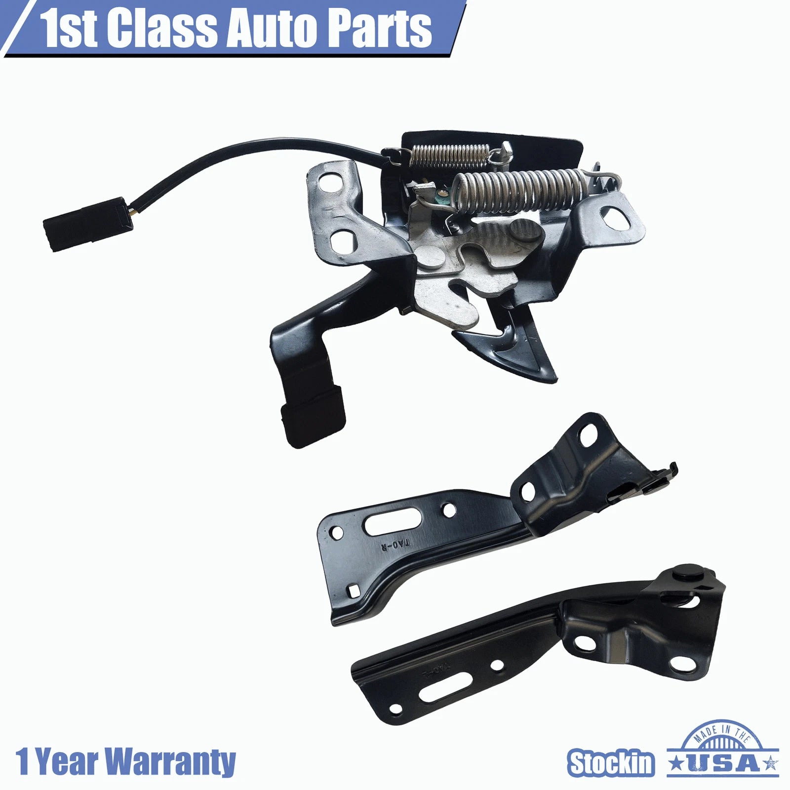 Hood Latch Lock & Hinges Set of 3 for Honda Accord (2008–2012)