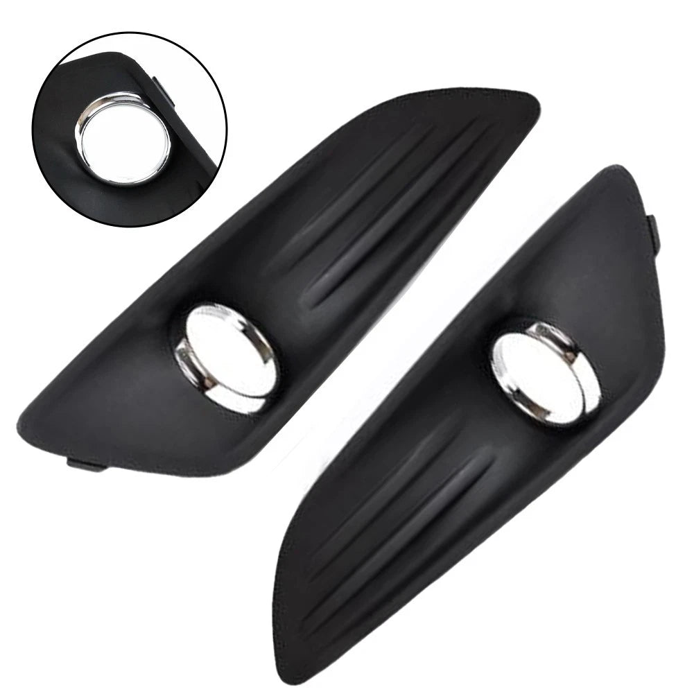 Pair Front Fog Light Cover Chrome Ring Trim for Ford Fiesta (2013–2017)